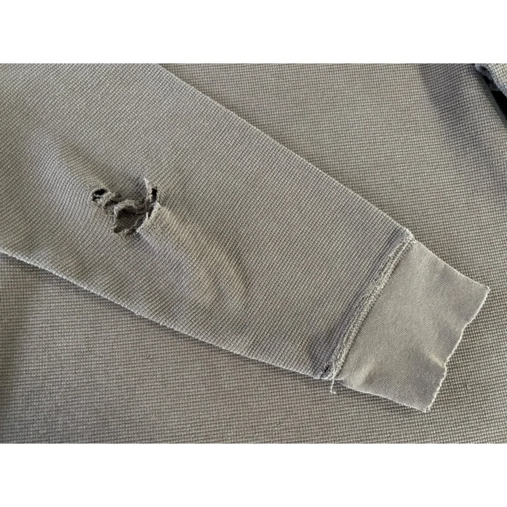 Polo‎ Ralph Lauren Mens Brown Sleepwear Long Sleeve Shirt Size Large Distressed
